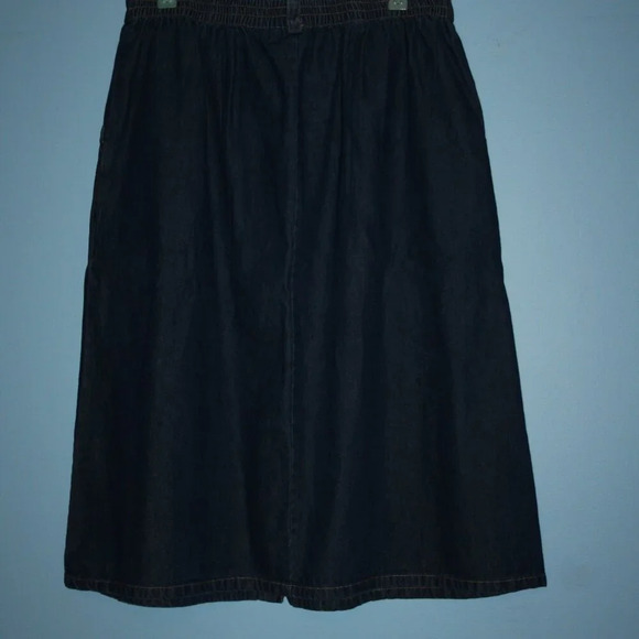 Anthony Richards Denim Button Up Front 100% Cotton Modest Women's Skirt 14P - Picture 9 of 15